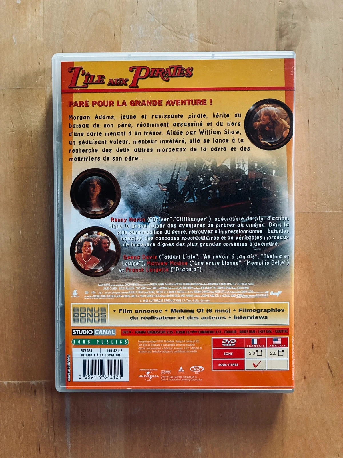 DVD A Ilha dos Piratas de Renny Harlin. – photo 3